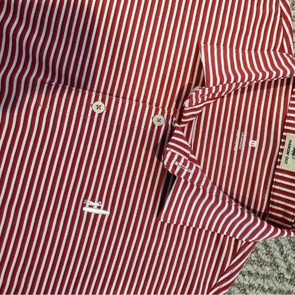 johnnie-O Hangin Out Classic Red and White Striped Polo Boys 14 - Picture 2 of 4